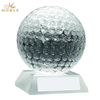 Noble Crystal Glass Golf Ball Custom Logo Golf Trophy Award