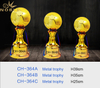 High Quality Shiny Golden Ball Metal Soccer Trophy