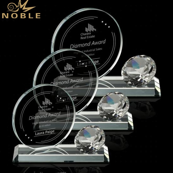 Noble New Design Custom Diamond Crystal Trophy Award