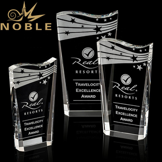 Noble High Quality Optical Crystal Wedge Award 