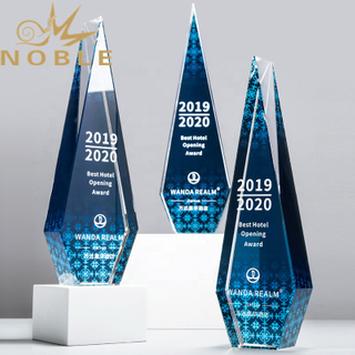 Hot Selling New Design Popular Custom Crystal Award Trophy with Color Printing