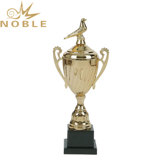 Professional Manufacturer High Quality Metal Trophy Cups with Pigeon Figurine