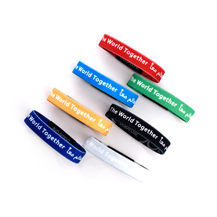 Best Selling Expo 2020 Dubai UAE Souvenir Gifts High Quality Custom Souvenir Embroidery Wristband