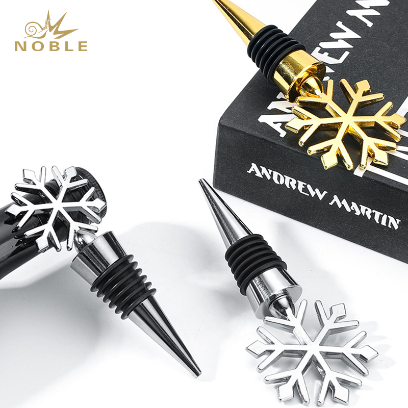 Wedding Gifts Silver Snowflake Wine Bottle Stopper