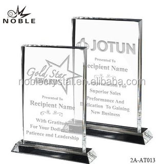 Custom Engraved Rectangle K9 Crystal Plaque