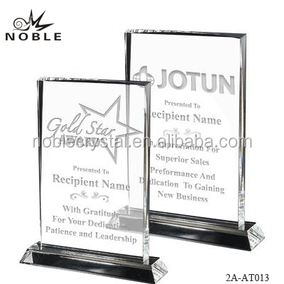 Custom Engraved Rectangle K9 Crystal Plaque