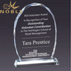 Custom Engraving Diamond Faceted Oval Crystal Plaques