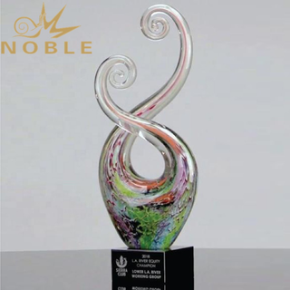 Noble High Quality Best Selling Party Twist Art Glass Award