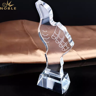 Noble Free Engraving Custom Crystal Thumb Award