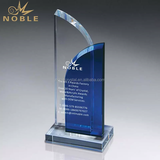 High Quality Custom Souvenir Optic Crystal Corporate Award Plaque Trophy