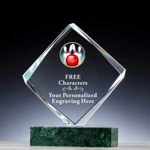 Unique Design Crystal Bowling Award Custom Sports Champion Trophy 