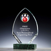 Luxury Marble Base Custom Sports Crystal Bowling Trophy with Custom Medals 