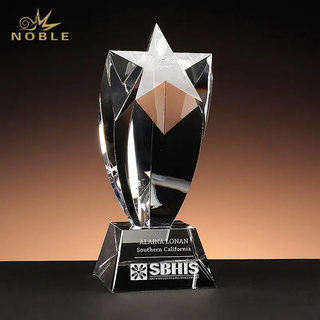 Custom Optical Crystal Rising Star Trophy