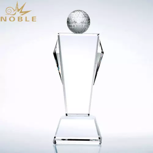  Crystal Champion Golf Trophy with Free Engraving