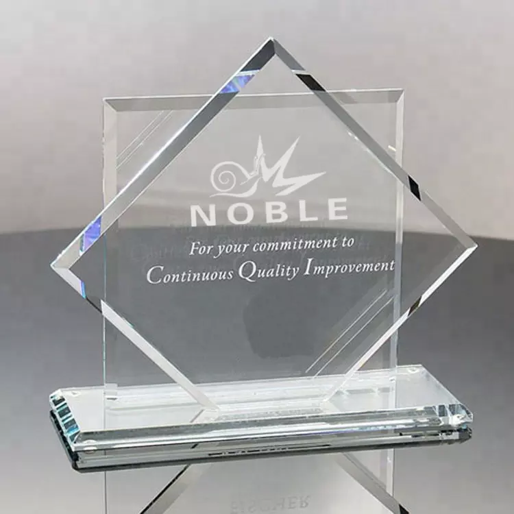 Noble High Quality New Design Jade Glass Trophy Plaque Awards