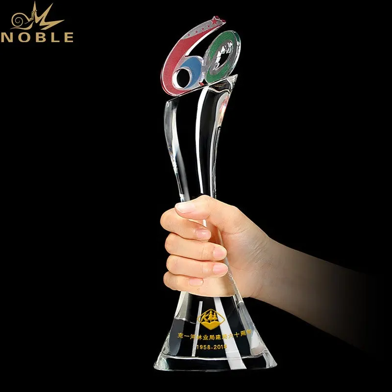 Best Selling 60 Year Anniversary Souvenir Gift Custom Crystal Trophy