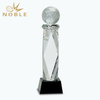 Optical Crystal Golf Award Trophy with Black Base