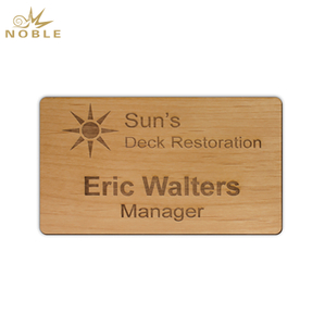 Noble Wooden Name Plate With Laser Custom Logo Promotional Business Gift Office Desk Decoration Hand Craft