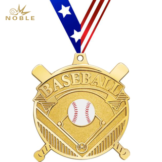 Popular Custom 3D Metal Medal Gilded Baseball Medal Sports Champion Medal Awards