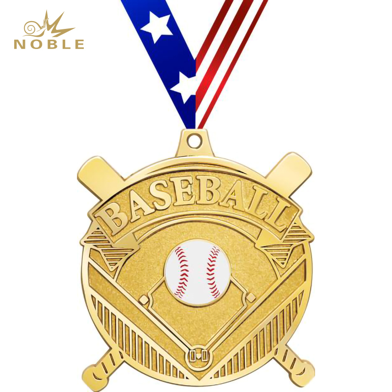 Popular Custom 3D Metal Medal Gilded Baseball Medal Sports Champion Medal Awards