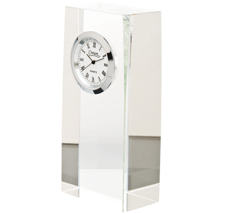 Noble Manufacturer Crystal Clock Business Gift Customized Bespoke Logo Office Decoration Trophy Award Hand Craft