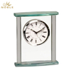 Noble Manufacturer Jade Glass Clock Business Gift Customized Bespoke Logo Office Decoration Trophy Award Hand Craft Plaque