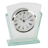 Noble Manufacturer's Customized Crystal Jade Glass Clock Sports-Themed Office Decoration Bespoke Logo Handcrafted Trophy Award