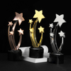 High Quality Customized Shape Gold Silver Bronze Metal Star Business Gift Custom Logo Achievement Trophy Awards