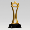 High Quality Customized Shape Gold Silver Bronze Metal Crown With Crystal Base Business Gift Custom Logo Trophy Award