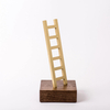 High Quality Customized Shape Gold Silver Bronze Metal Ladder With Wood Base Business Gift Custom Logo Trophy Awards