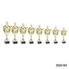 2024 New Design Different Size Custom Made Marble Base Sports Golf Soccer Basketball Marathon Custom Logo Gold Metal Gold Dance Trophy Cup 