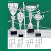 2024 New Design Different Size Custom Made Marble Base Sports Golf Soccer Basketball Marathon Custom Insert Logo Silver Metal Trophy Cup 