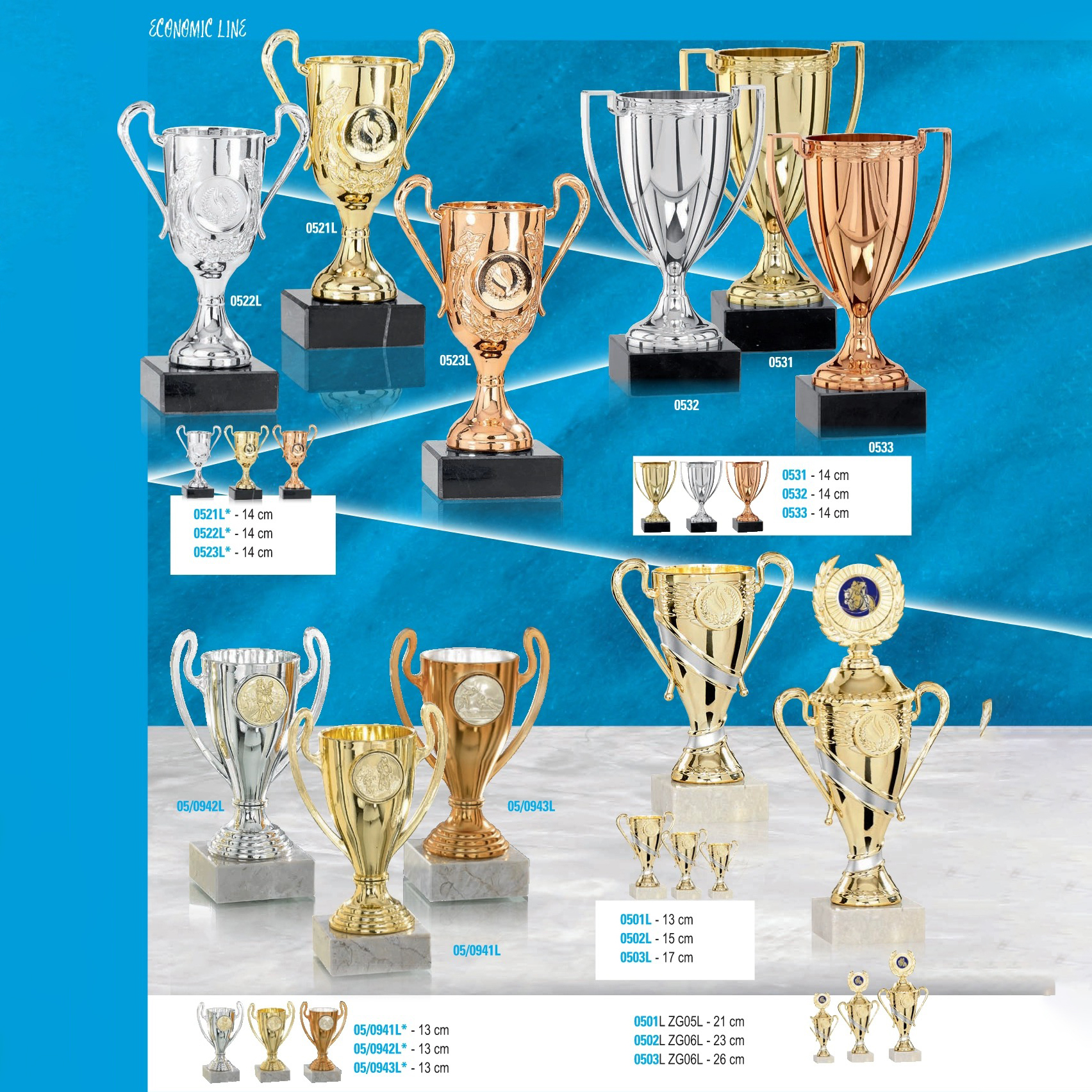 2024 New Design Different Size Custom Made Marble Base Sports Golf Soccer Basketball Marathon Custom Insert Logo Metal Trophy Cup 