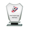 Noble Manufacturer Wholesale UK Gift Personalized Sports Soccer Black Crystal Glass Trophy Award