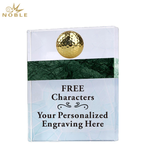 Noble Marble Metal Golf Ball Crystal Outdoor Sports Customized Personalized Bespoke Golf Trophy Award