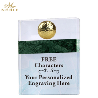Noble Marble Metal Golf Ball Crystal Outdoor Sports Customized Personalized Bespoke Golf Trophy Award