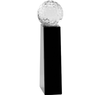 Noble Crystal Golf Ball Black Base Custom Logo Golf Trophy Award