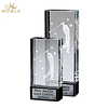 Noble Crystal Cube 3D laser Golf Figure Custom Logo Golf Trophy Awardss