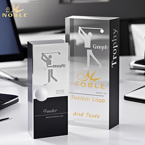 Noble High Quality Acrylic With Custom Logo Business Gift Sports Awards Golf A Hole in One Trophy Hand Craft