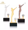Noble High Quality Gold Silver Bronze Metal Figure With Crystal Business Gift Sports Awards Custom Bespoke Logo Golf A Hole in One Trophy Hand Craft