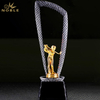 Noble Manufacturer Crystal Metal Figure Gift Custom Bespoke Logo Golf Trophy Award Crafts