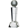Noble Manufacturer Golf Ball 3D Laser Crystal Glass Outdoor Sports Gift Customized Bespoke Logo Golf Trophy Award Hand Craft