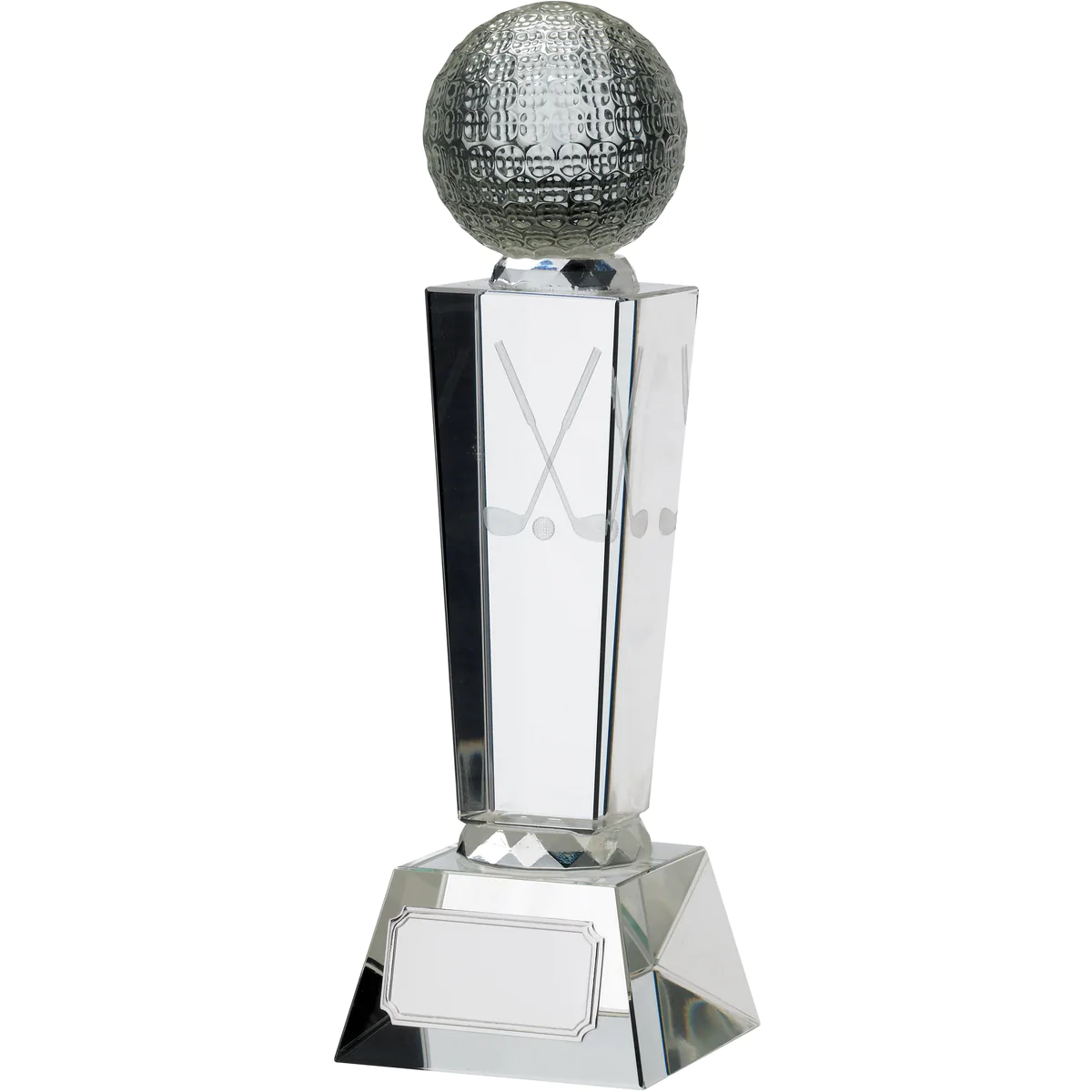 Noble Manufacturer Golf Ball 3D Laser Crystal Glass Outdoor Sports Gift Customized Bespoke Logo Golf Trophy Award Hand Craft