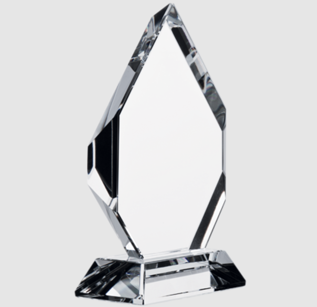 Noble Peak Crystal Glass Outdoor Sports Customized Personalized Bespoke Logo Golf Trophy Award