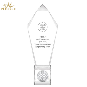 Noble Ace Crystal Glass Ball Outdoor Sports Customized Personalized Bespoke Golf Embedded Trophy Award