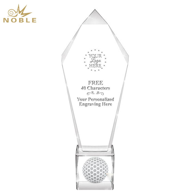 Noble Ace Crystal Glass Ball Outdoor Sports Customized Personalized Bespoke Golf Embedded Trophy Award