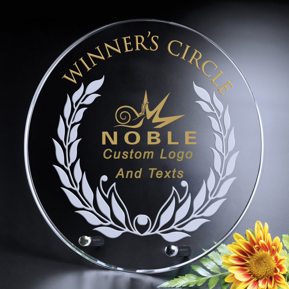 Noble High Quality Crystal Glass Business Gift Sports Awards Custom Bespoke Logo Golf A Hole in One Trophy Hand Craft