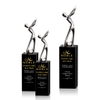 Noble High Quality Crystal Glass Business Gift Sports Awards Custom Bespoke Logo Golf A Hole in One Trophy Hand Craft