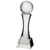 Noble Manufacturer Golf Ball Crystal Glass Outdoor Sports Gift Customized Personalized Bespoke Logo Golf Trophy Award Hand Craft