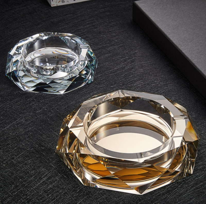 Noble Optical Crystal Award Trophy Award Custom Logo Business Office Gift Ashtray Hand Craft